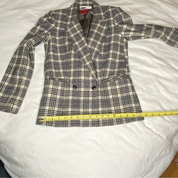 Cool Vintage black and  cream Mister Leonard Blazer wool double breasted stylish - Picture 6 of 11